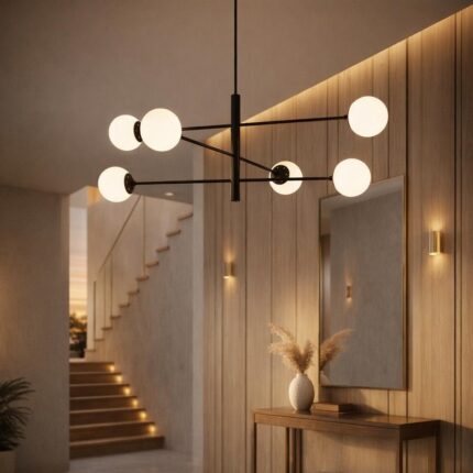 Grifton Chandelier (Black) lifestyle gallery image