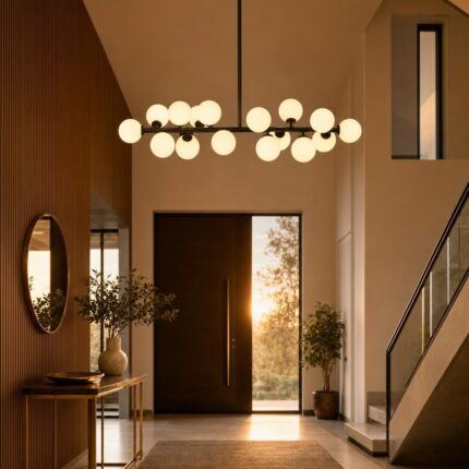 16 Bulb Chandelier (Black) lifestyle gallery image